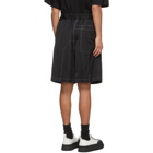 Jil Sander Black Crinkled Satin Pocket Shorts