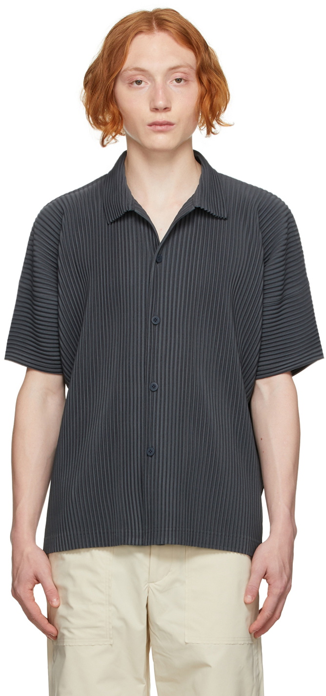 Homme Plissé Issey Miyake Grey Monthly Color July Short Sleeve