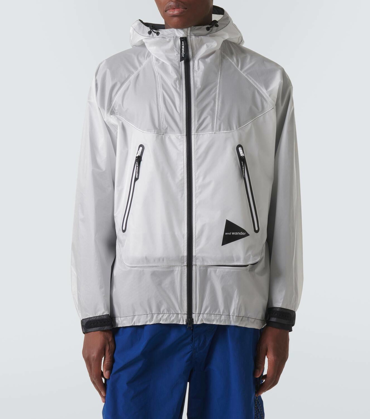 And Wander Paneled PU raincoat