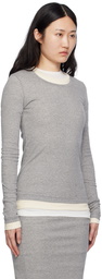 Jil Sander Gray Layered Long Sleeve T-Shirt