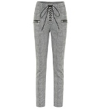 Unravel - Checked wool-blend skinny pants