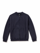 OrSlow - Cotton-Jersey Zip-Up Sweatshirt - Blue