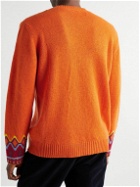 Etro - Wool-Jacquard Sweater - Orange