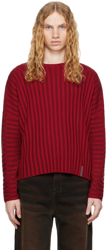 Photo: Eckhaus Latta Red Keyboard Sweater