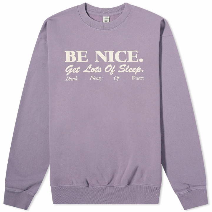Photo: Sporty & Rich Be Nice Crew Sweat in Eggplant