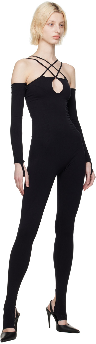 ANDREĀDAMO Black Keyhole Jumpsuit