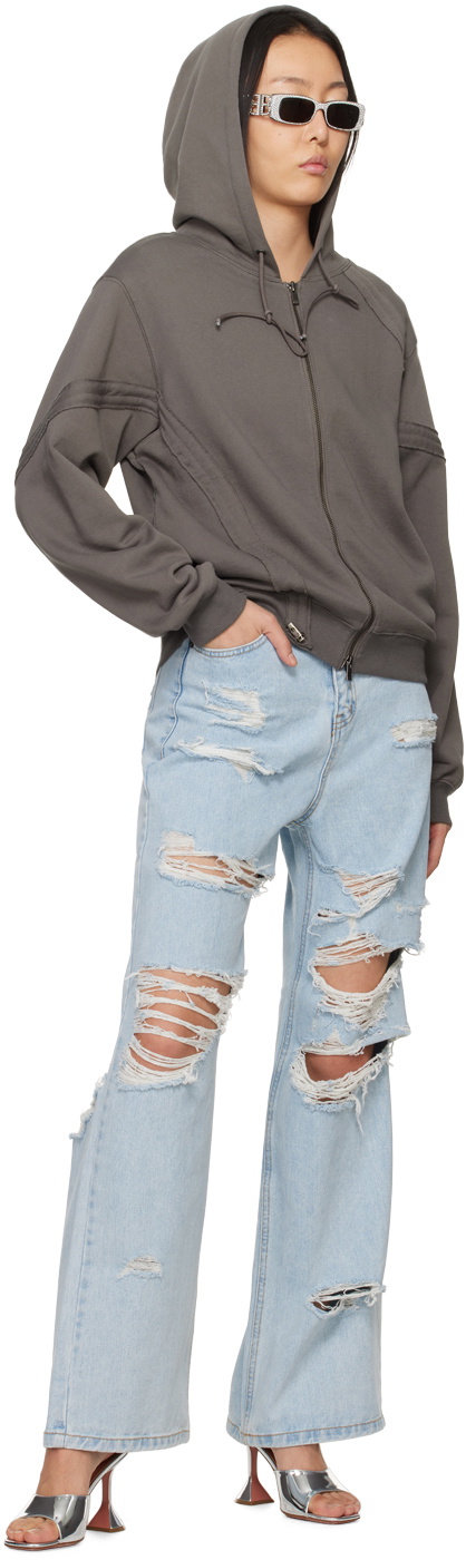 lesugiatelier Blue Distressed Jeans