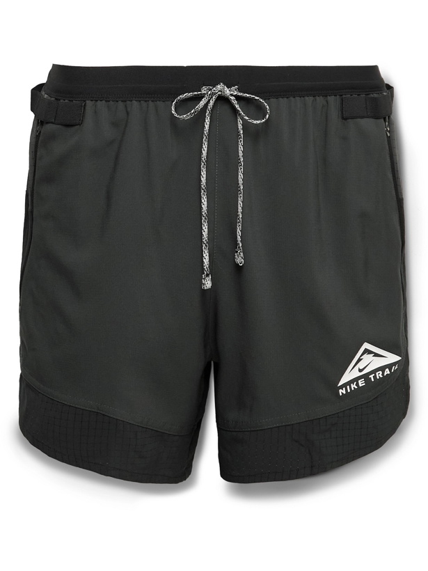 Photo: NIKE RUNNING - Flex Stride Dri-FIT Ripstop Shorts - Black - S