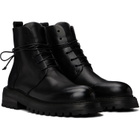 Marsèll Black Carraucola Pebbled Leather Boots