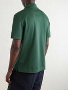 Zegna - Cotton-Piqué Polo Shirt - Green