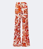 Dolce&Gabbana Majolica wide-leg pants