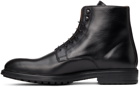 Officine Générale Black Leather Dimitri Lace-Up Boots