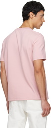 Balmain Pink Embroidered Logo T-shirt