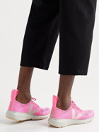 RICK OWENS - Veja Rubber-Trimmed Stretch-Knit Sneakers - Pink