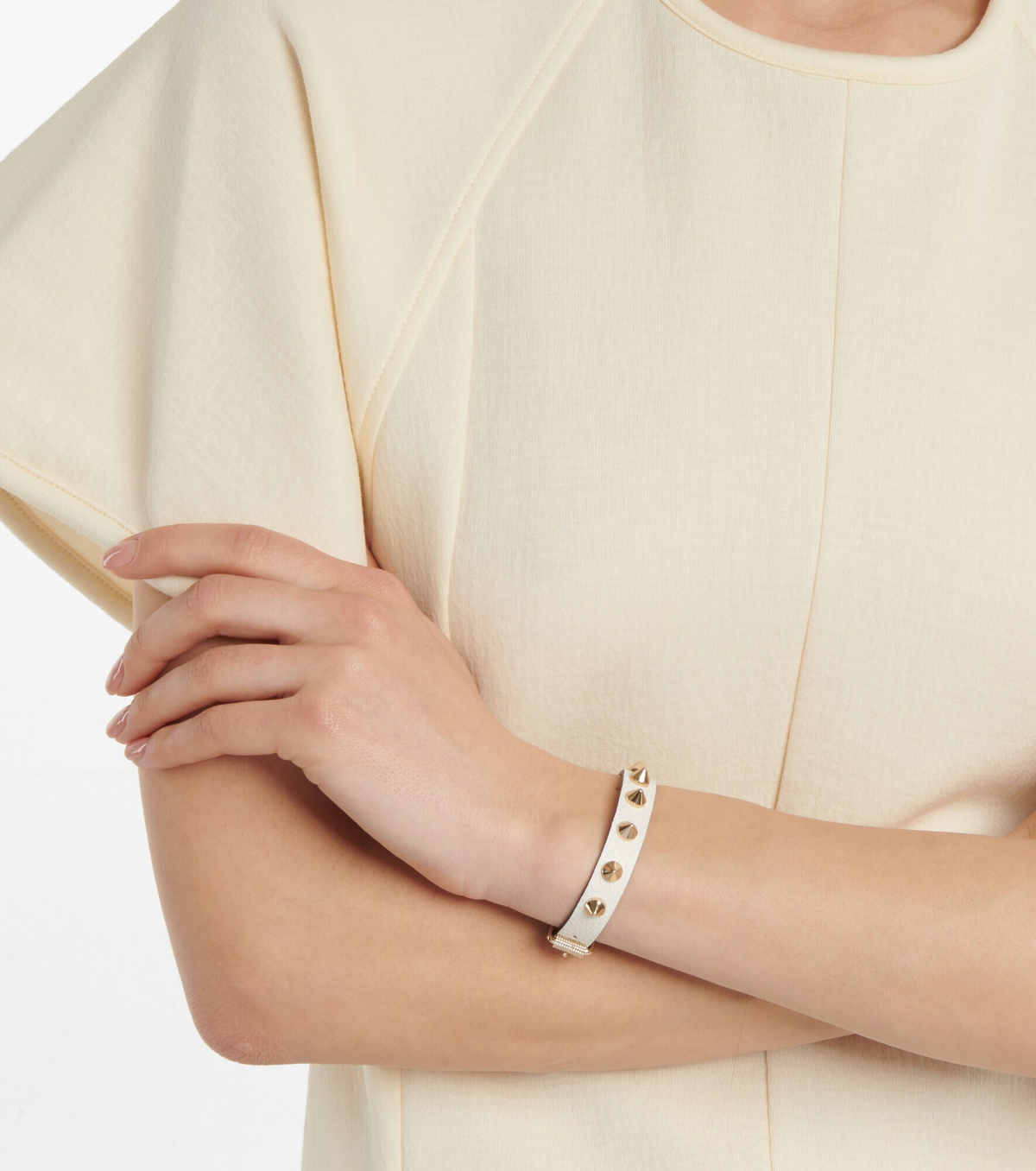 Christian Louboutin Loubilink embellished leather bracelet Christian