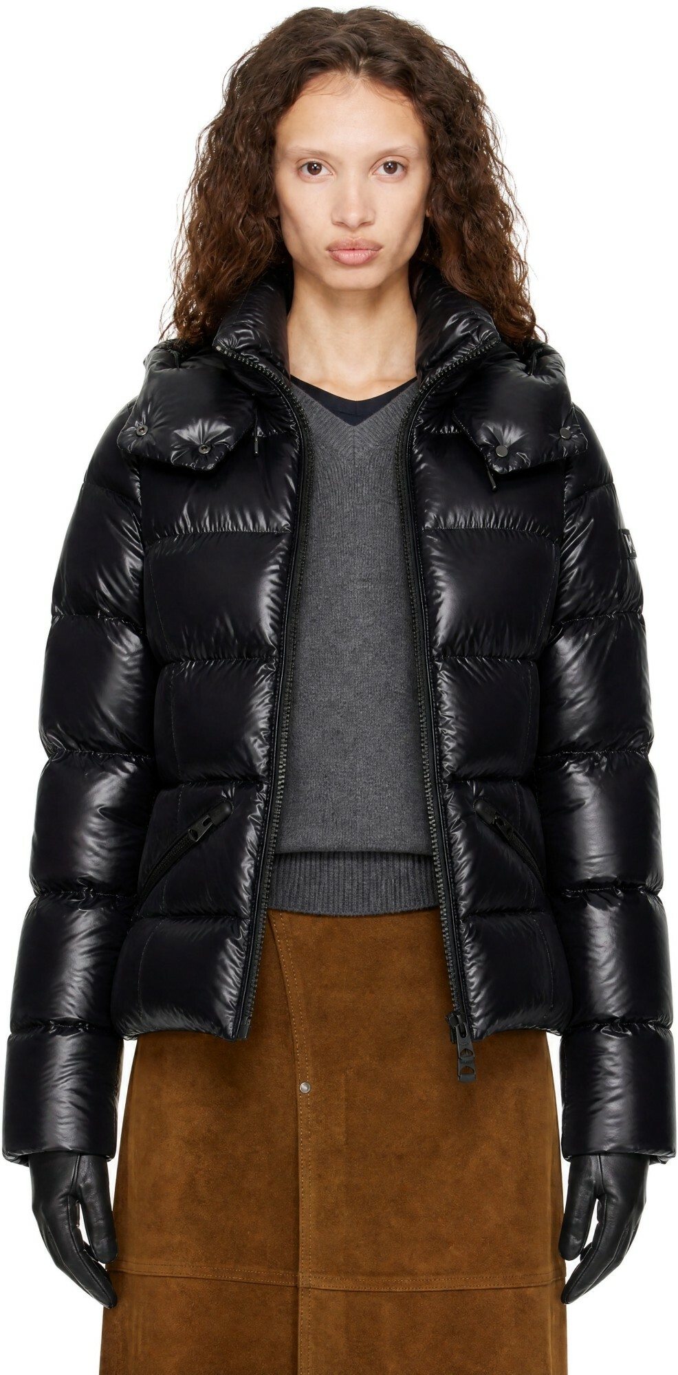 MACKAGE Black MADALYN Lustrous Hood Down Jacket