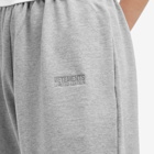 Vetements Women's Embroidered Logo Sweatpants in Grey Melange