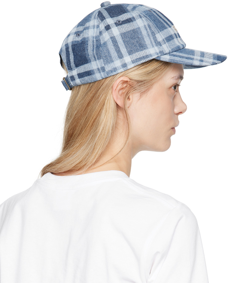 BAPE Blue Check Denim Panel Cap