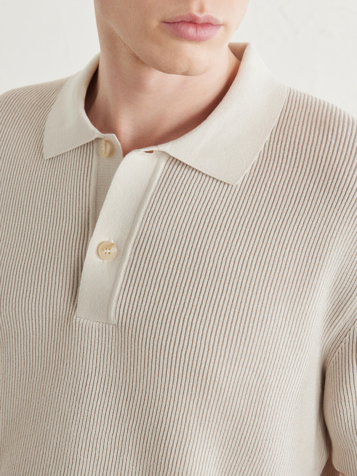 Sunspel - Ribbed Cotton Polo-Shirt - Neutrals