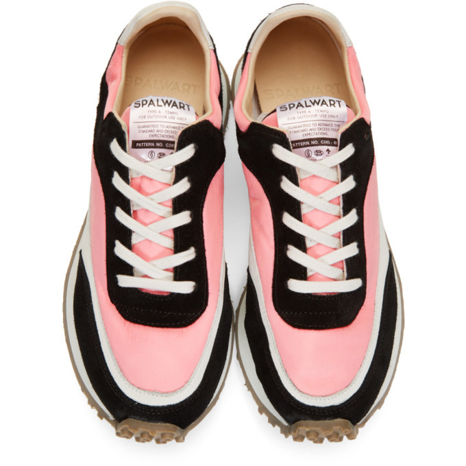 Spalwart Pink and Black Tempo Low Sneakers Spalwart