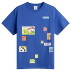 YESEYESEE Women's Y.E.S Dump Sticker Kids T-Shirt in Blue
