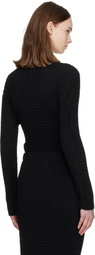 ISSEY MIYAKE Black Spongy Polo