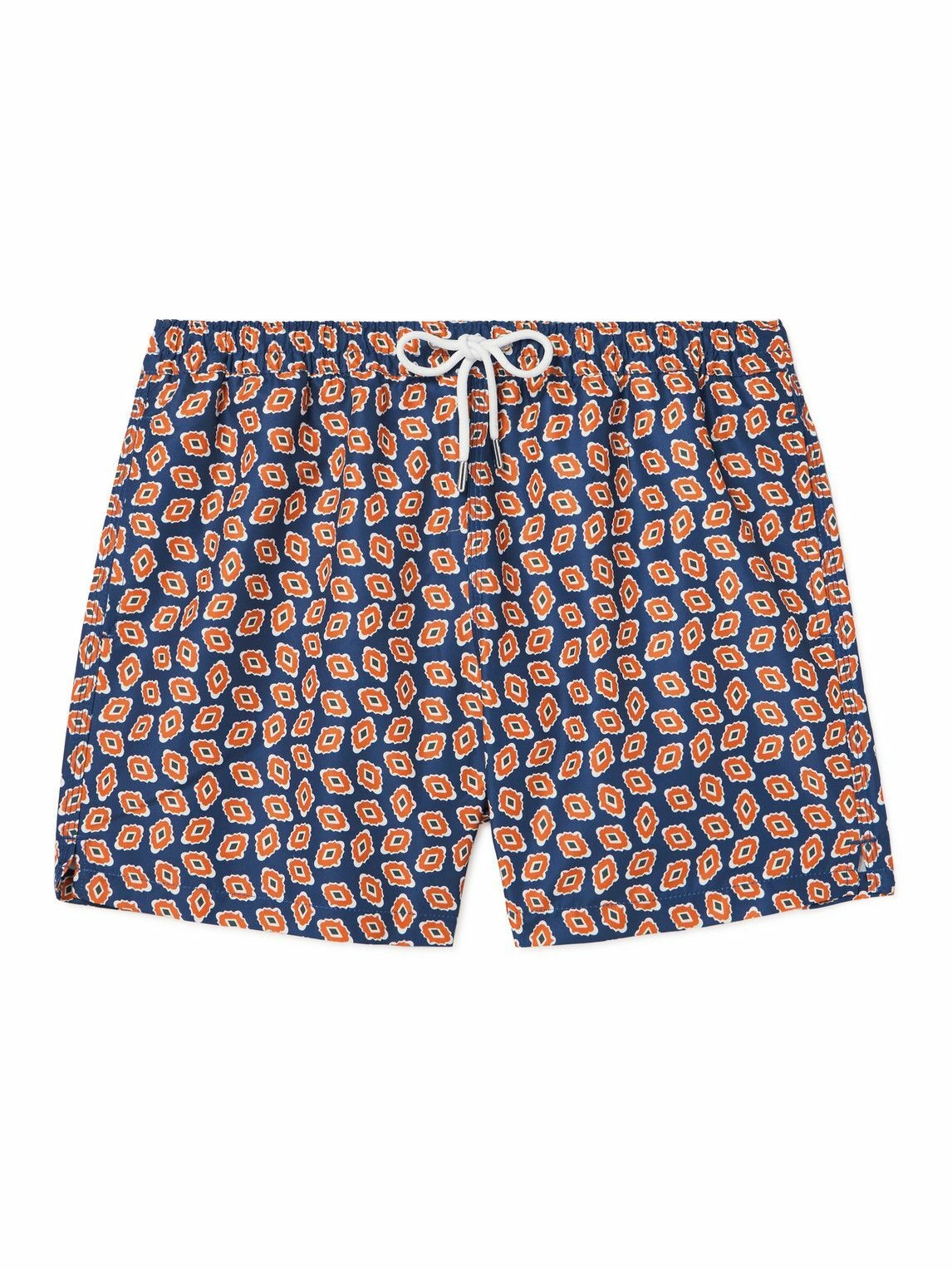 Photo: Drake's - Printed Shell Swim Shorts - Blue