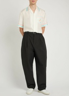 Casablanca Dance Joy Printed Silk Shirt White