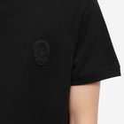 Alexander McQueen Men's Tonal Skull Motif T-Shirt in Black