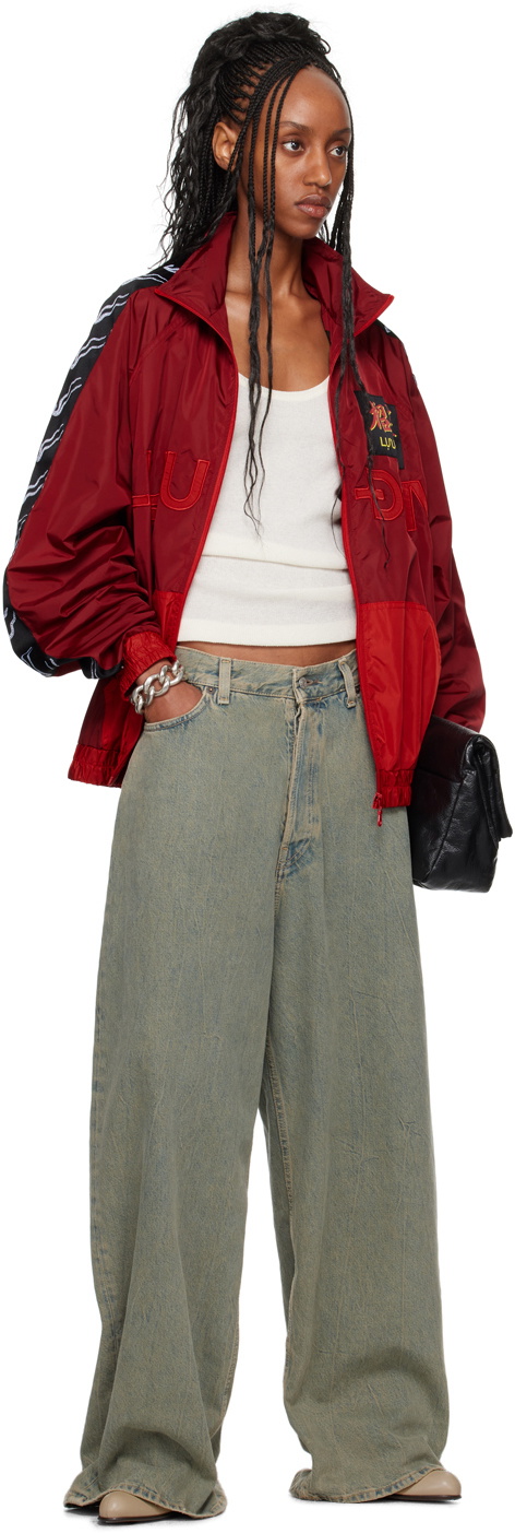 LU'U DAN Red L-D Windbreaker Jacket