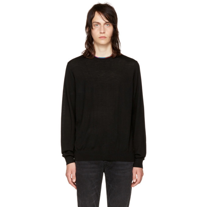 Photo: PS by Paul Smith Black Multistripe Sweater