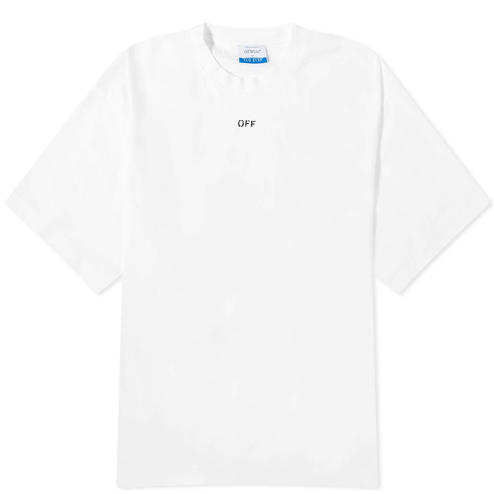 Photo: Off-White Men's Stamp Skate T-Shirt in White/Black