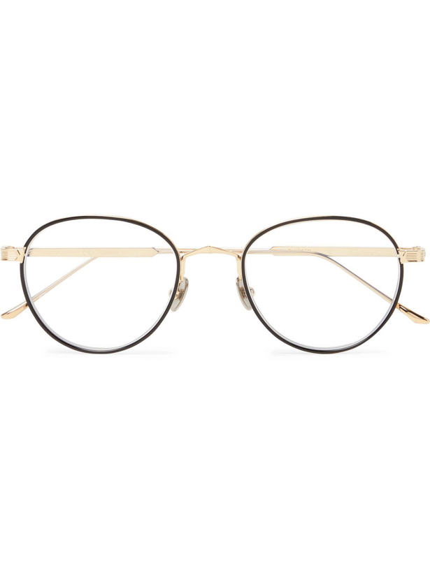 Photo: Cartier Eyewear - Round-Frame Gold-Tone and Acetate Optical Glasses