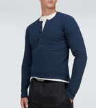 Tom Ford Henley cotton-blend jersey top