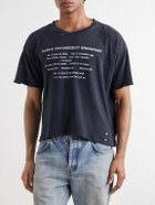 Enfants Riches Déprimés - Alan's Breakfast Printed Distressed Cotton-Jersey T-Shirt - Black