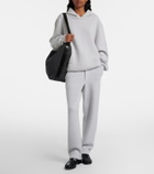 God's True Cashmere Cashmere hoodie with rose quartz