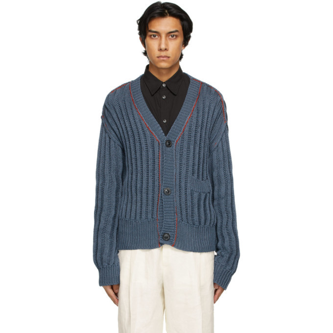 Photo: Maison Margiela Blue Cotton Cardigan