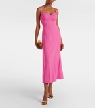 Carolina Herrera Bustier wool-blend midi dress