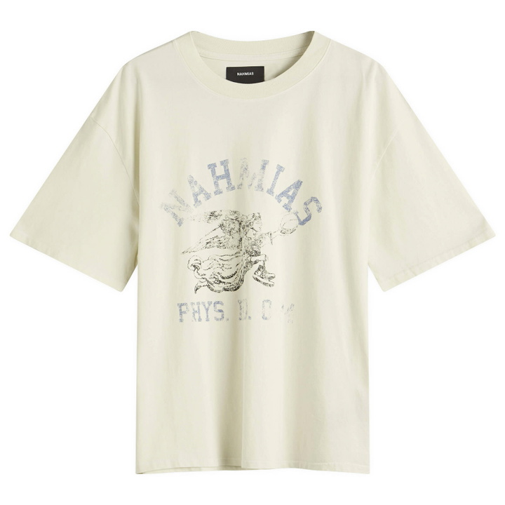 Photo: Nahmias Men's Phys. Ed. Boxy T-Shirt in Egg White Jersey
