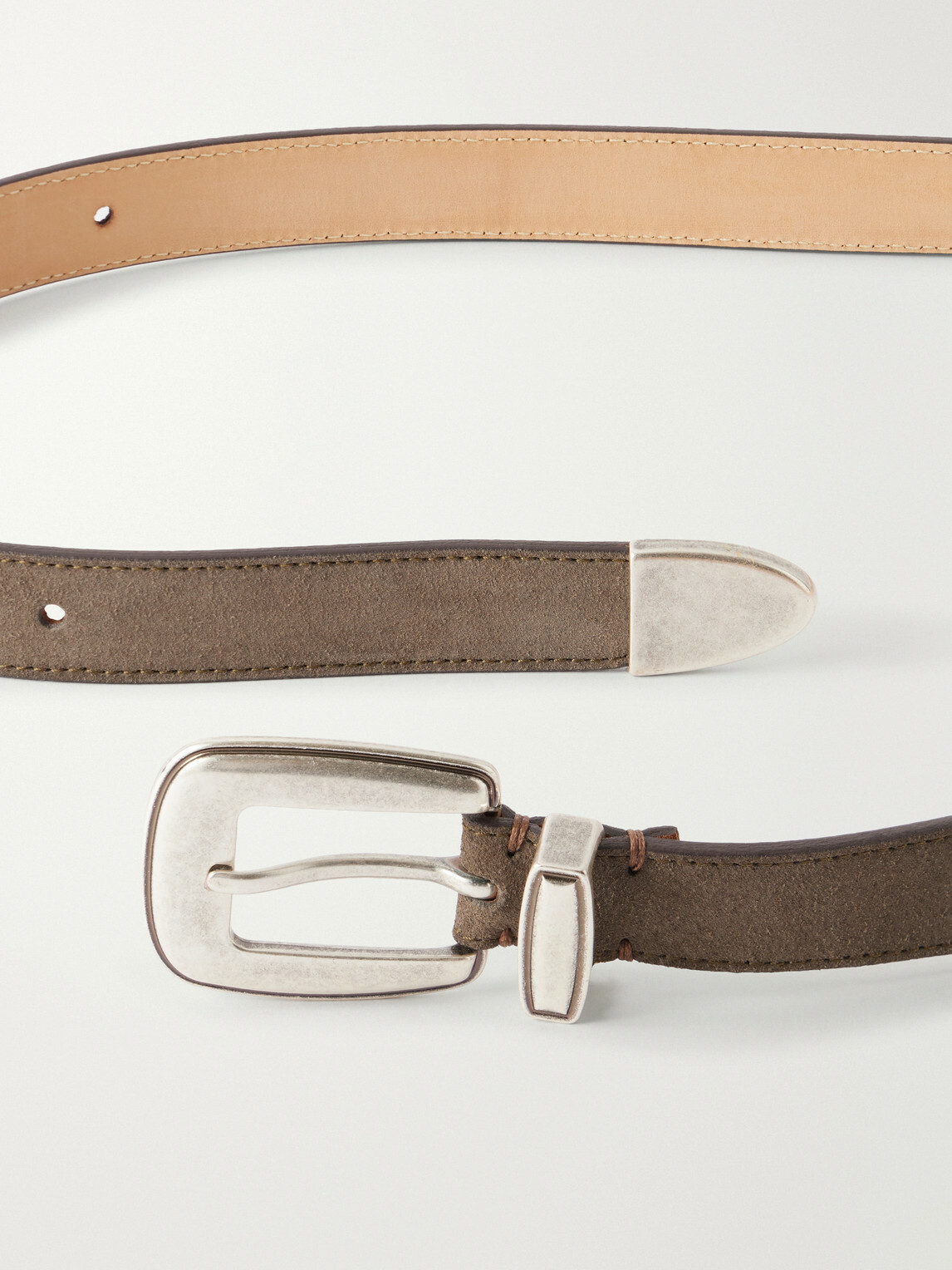 mfpen - Riders 2cm Suede Belt - Brown