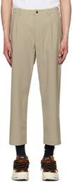 Goldwin Khaki One Tuck Trousers