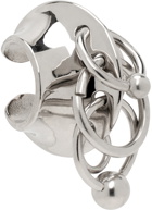 Jean Paul Gaultier Silver Multiple Rings Single Ear Cuff