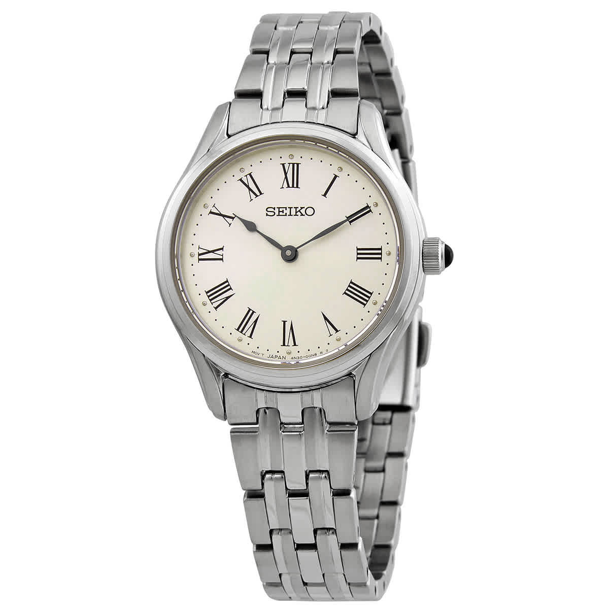 Seiko Dress Quartz Diamond White Dial Ladies Watch SRZ545 Seiko