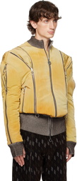 Charlie Constantinou Yellow Adjustable Fit Bomber Jacket