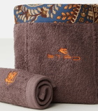Etro Giano set of 4 face towels and basket