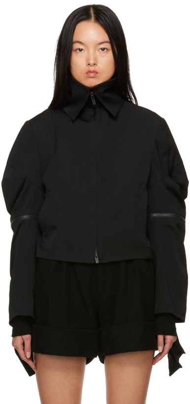 Photo: Yohji Yamamoto Black Lace-Up Jacket