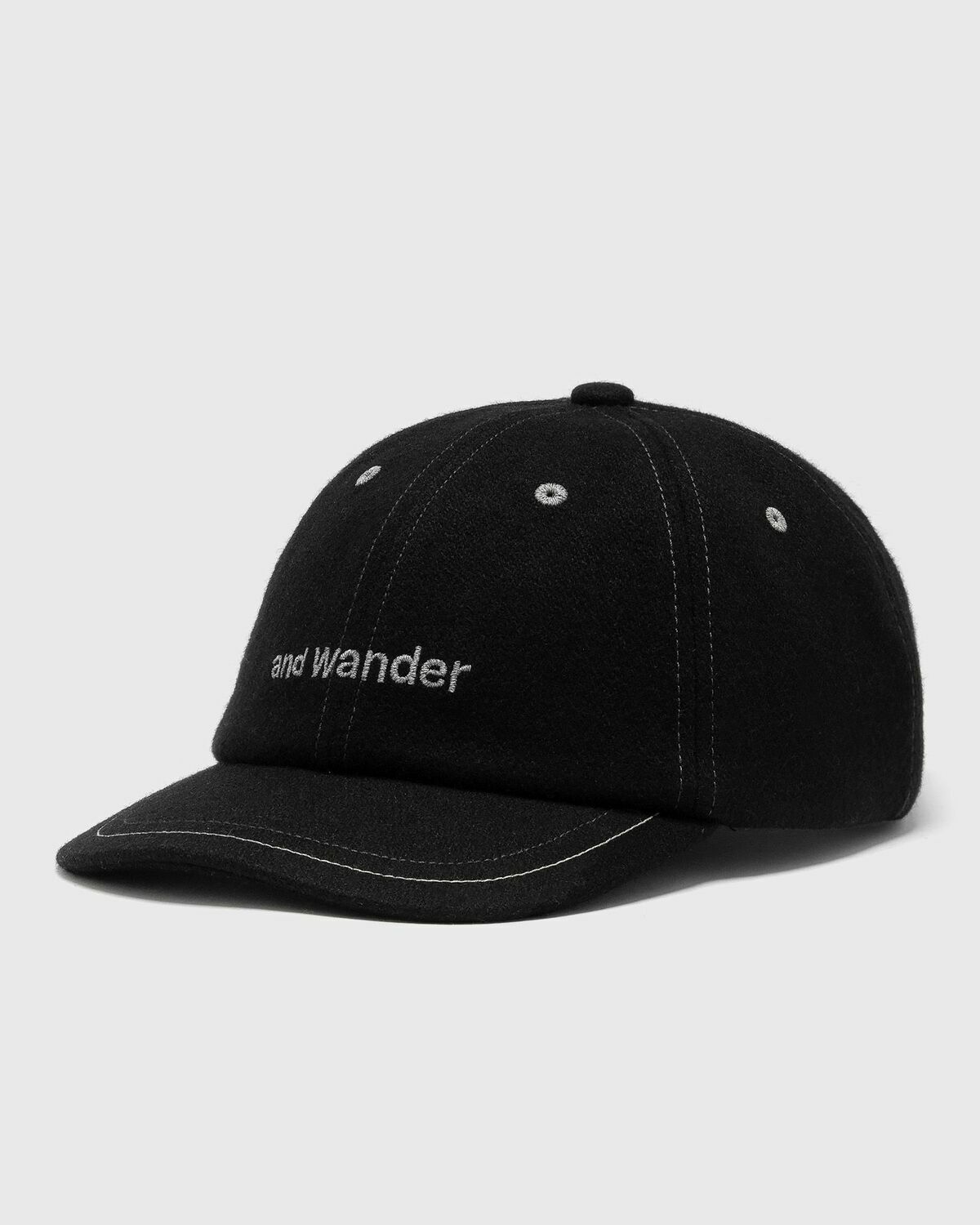 And Wander Wool Melton Cap Black Caps