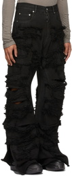 Rick Owens Drkshdw Black Destroyed Geth Jeans