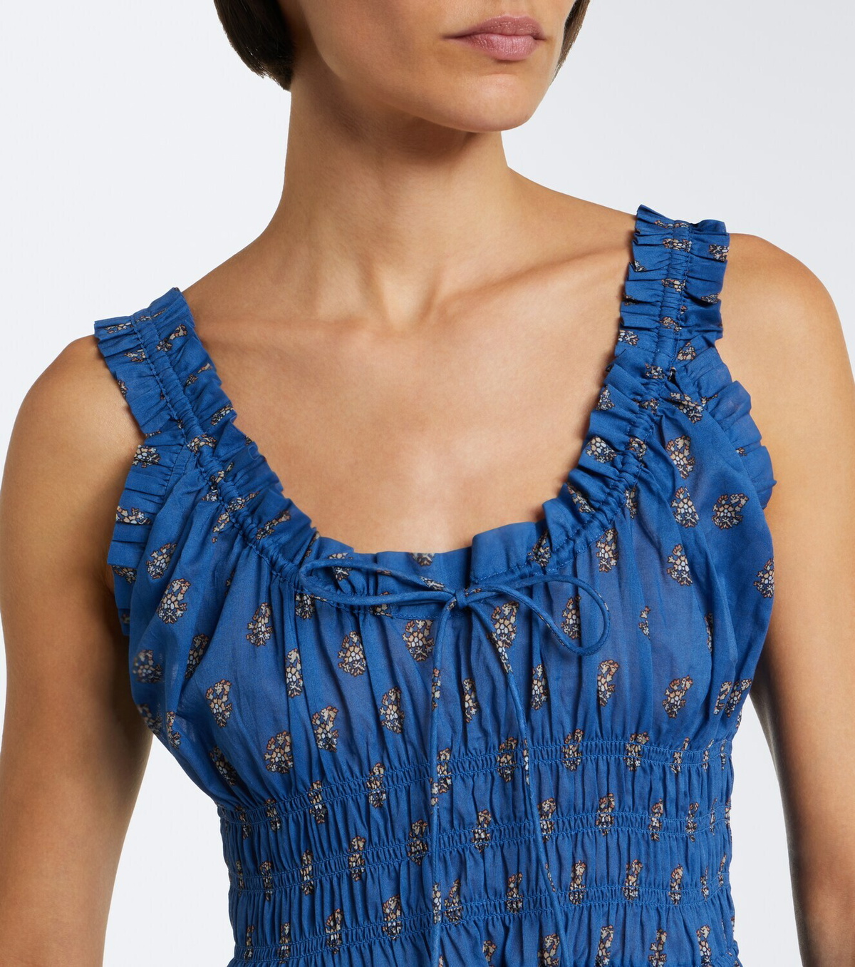 Dôen Emmaretta floral cotton midi dress