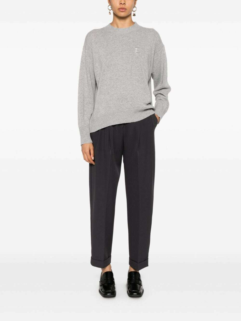 ERMANNO - Wool Blend Crewneck Sweater
